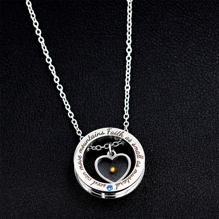Faith As Mustard Seed Necklace: Varied Charms & Sacred Symbol for Daily Wear