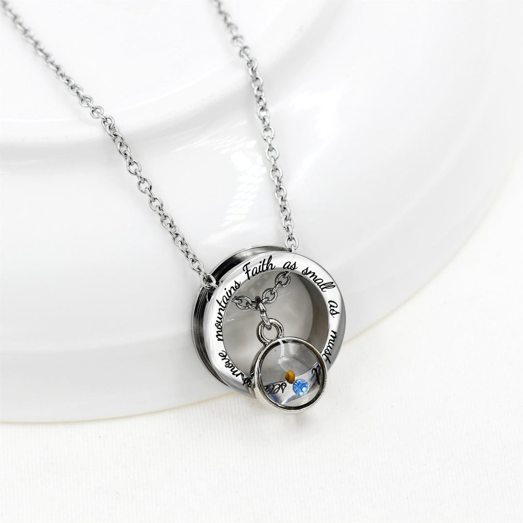 Faith As Mustard Seed Necklace: Varied Charms & Sacred Symbol for Daily Wear