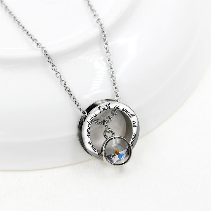 Faith As Mustard Seed Necklace: Varied Charms & Sacred Symbol for Daily Wear