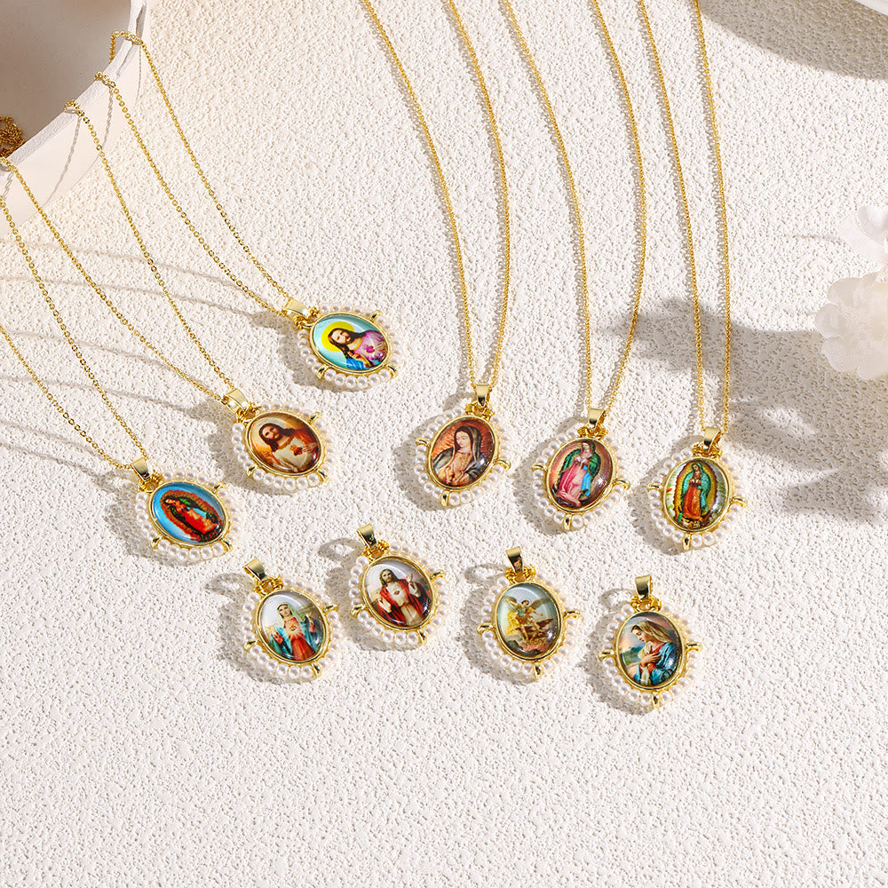 Sacred Icon Pendant Necklace: Gentle Faith Accent for Daily Wear