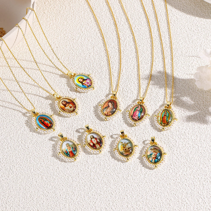 Sacred Icon Pendant Necklace: Gentle Faith Accent for Daily Wear