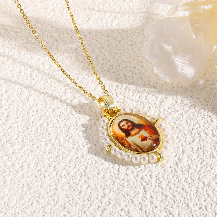 Sacred Icon Pendant Necklace: Gentle Faith Accent for Daily Wear