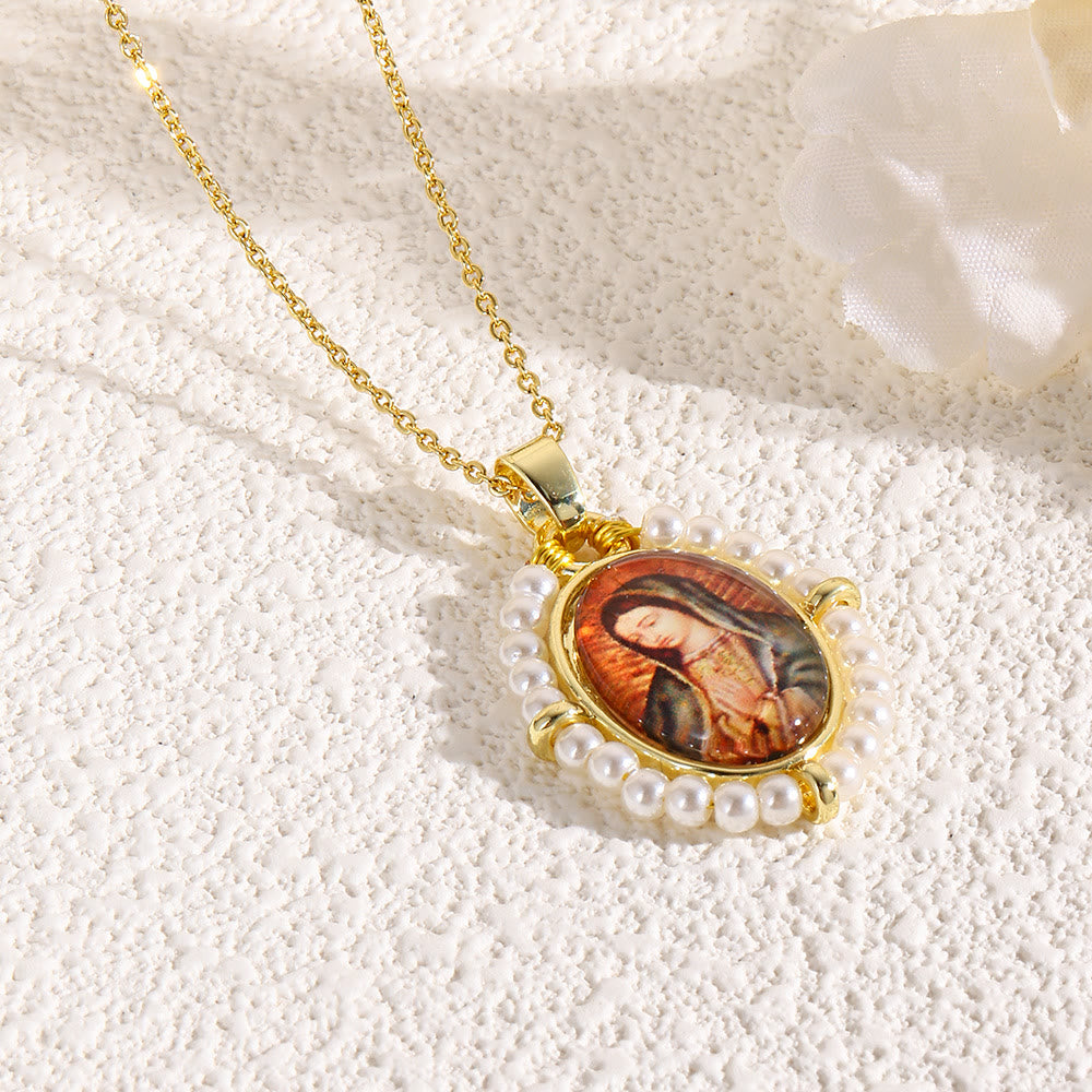 Sacred Icon Pendant Necklace: Gentle Faith Accent for Daily Wear