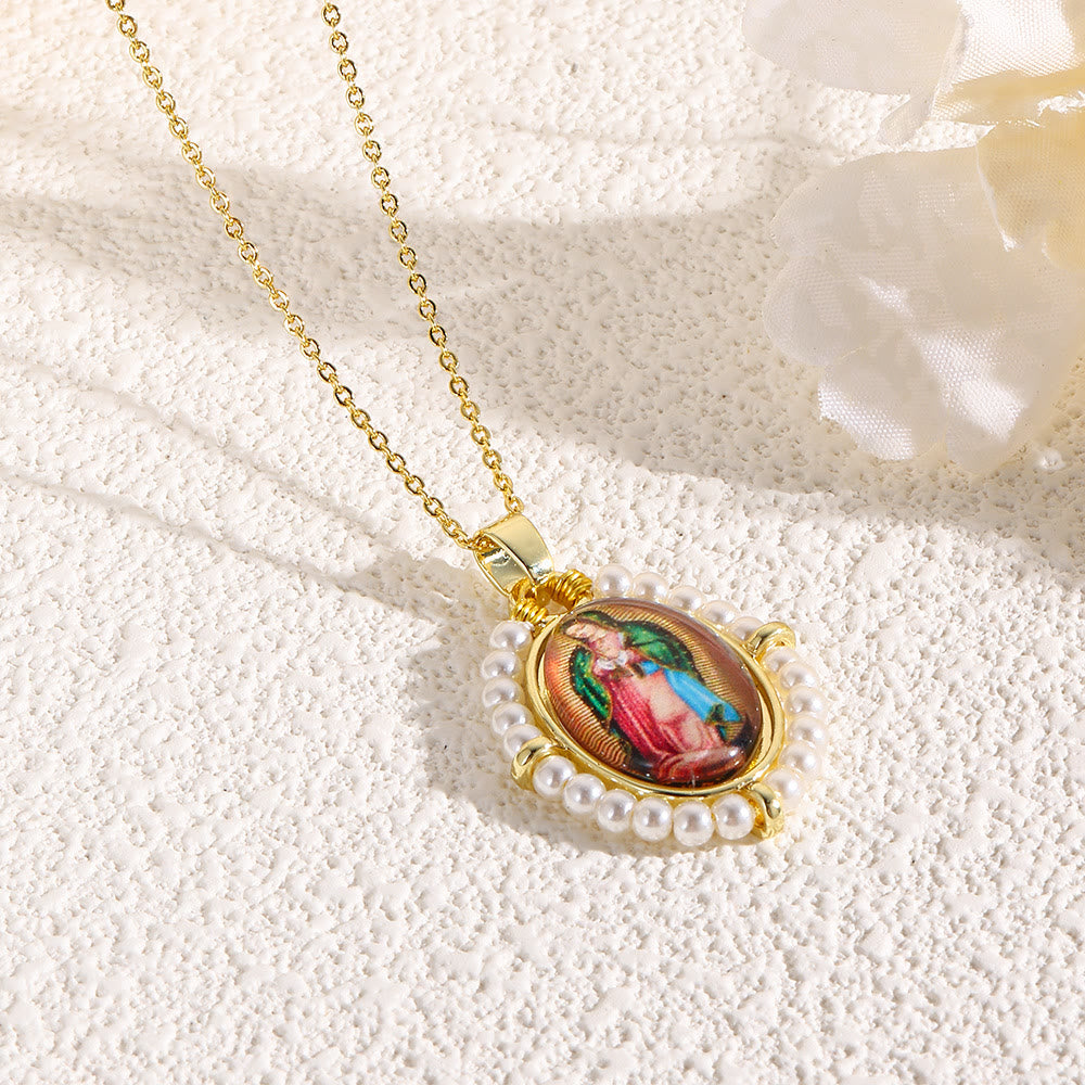 Sacred Icon Pendant Necklace: Gentle Faith Accent for Daily Wear