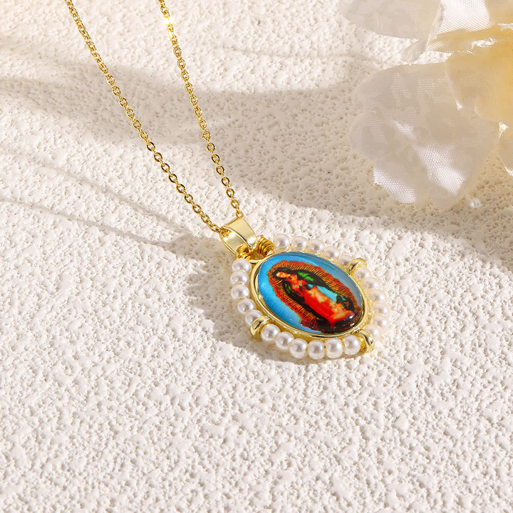 Sacred Icon Pendant Necklace: Gentle Faith Accent for Daily Wear