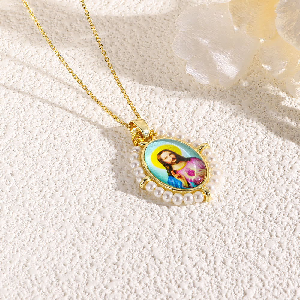 Sacred Icon Pendant Necklace: Gentle Faith Accent for Daily Wear