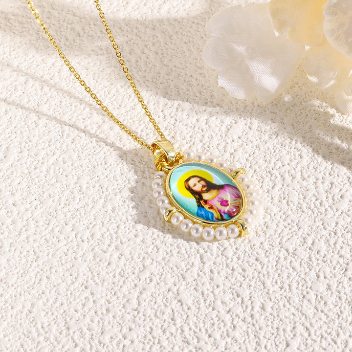 Sacred Icon Pendant Necklace: Gentle Faith Accent for Daily Wear