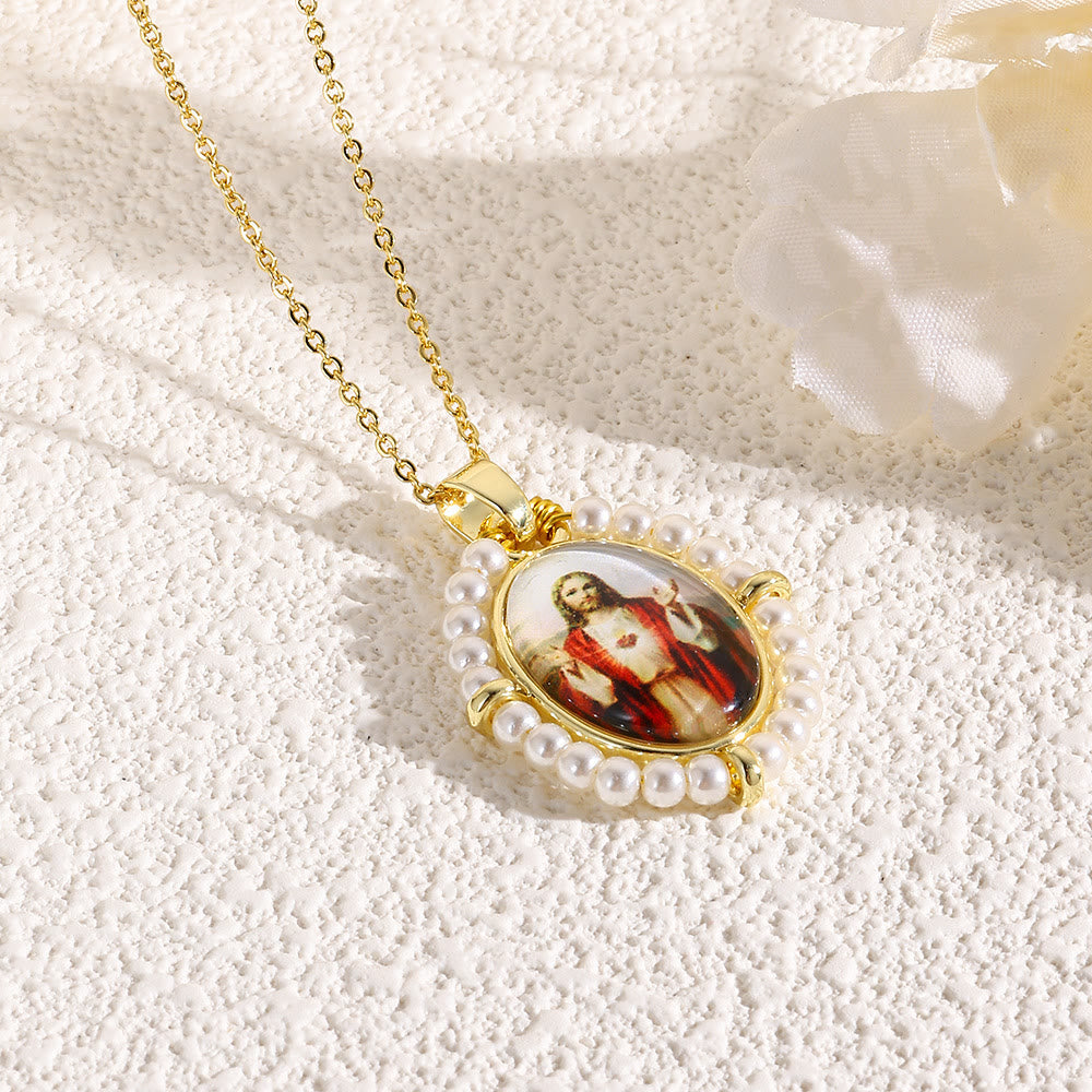 Sacred Icon Pendant Necklace: Gentle Faith Accent for Daily Wear