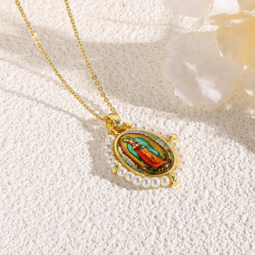 Sacred Icon Pendant Necklace: Gentle Faith Accent for Daily Wear