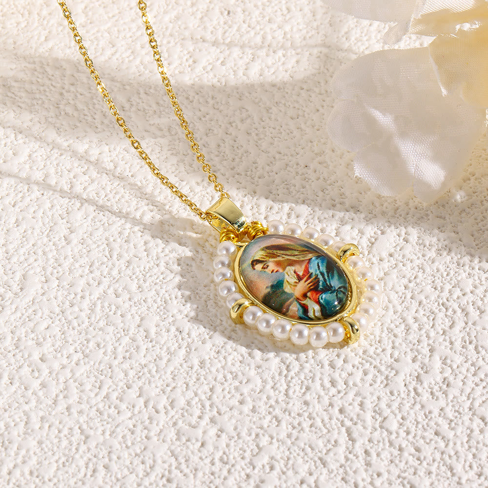 Sacred Icon Pendant Necklace: Gentle Faith Accent for Daily Wear
