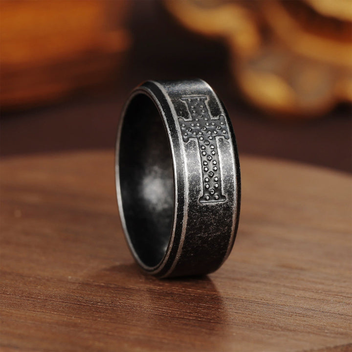 Dot-Accent Cross Ring: Quiet Devotion for Everyday Moments