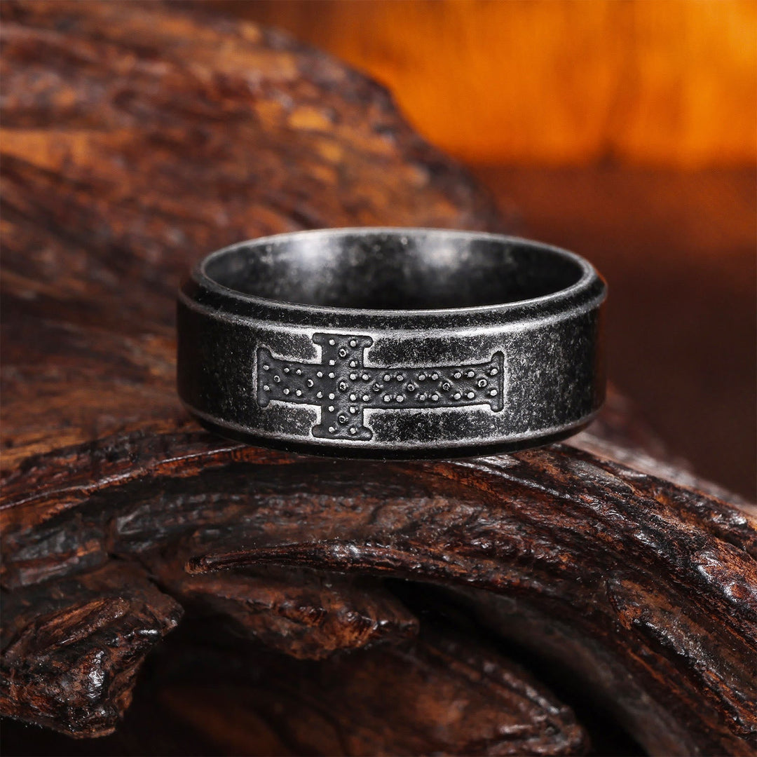 Dot-Accent Cross Ring: Quiet Devotion for Everyday Moments