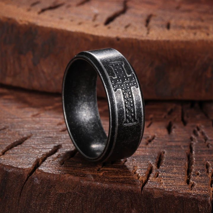 Dot-Accent Cross Ring: Quiet Devotion for Everyday Moments