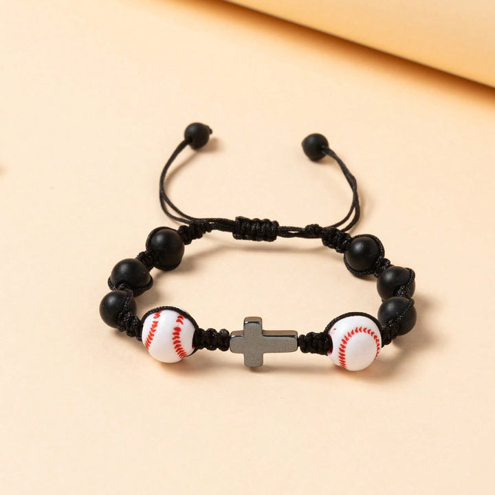 Cross & Sport Bead Bracelet: Tender Devotion for Sport Lovers