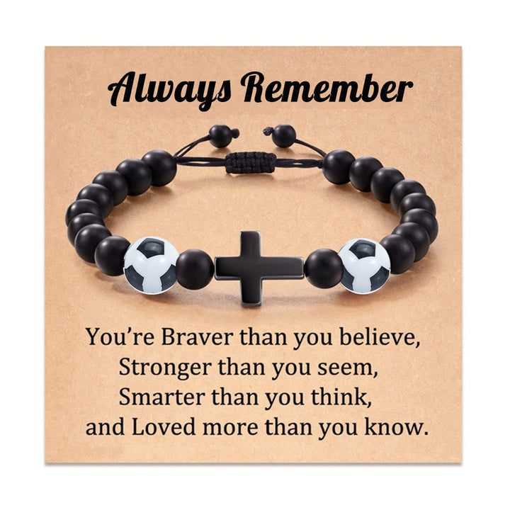 Cross & Sport Bead Bracelet: Tender Devotion for Sport Lovers