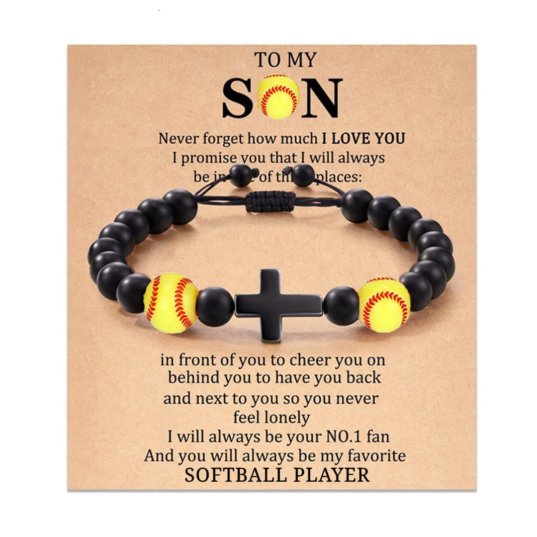 Cross & Sport Bead Bracelet: Tender Devotion for Sport Lovers