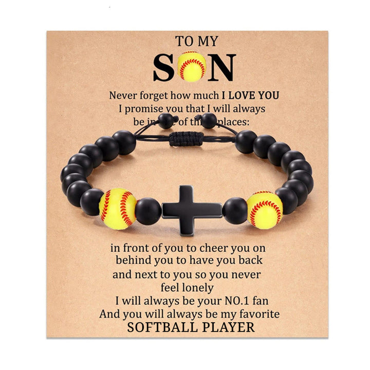 Cross & Sport Bead Bracelet: Tender Devotion for Sport Lovers