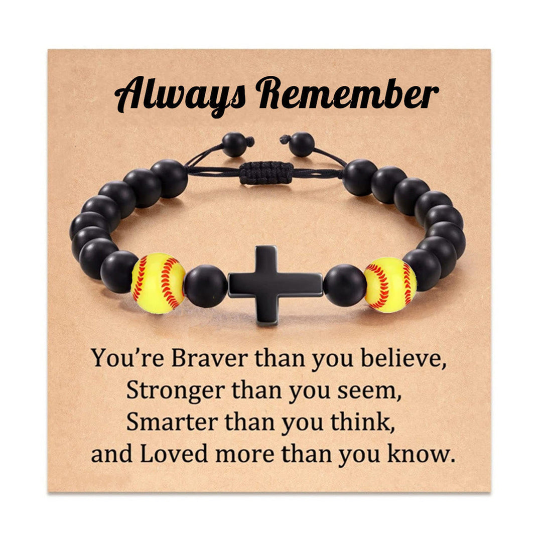 Cross & Sport Bead Bracelet: Tender Devotion for Sport Lovers