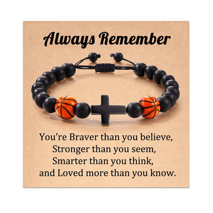Cross & Sport Bead Bracelet: Tender Devotion for Sport Lovers