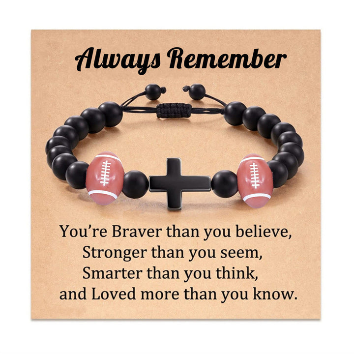 Cross & Sport Bead Bracelet: Tender Devotion for Sport Lovers