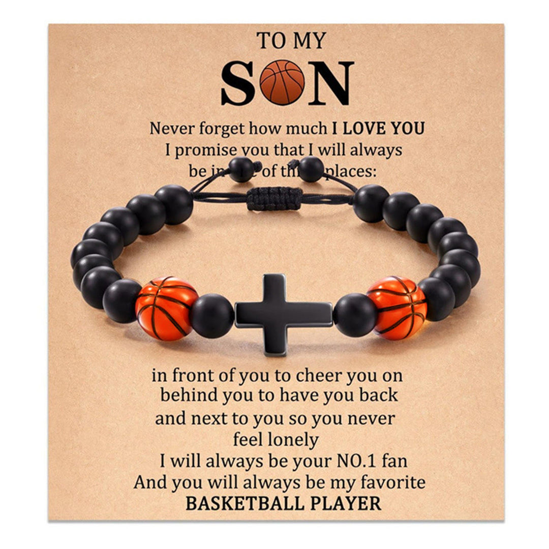 Cross & Sport Bead Bracelet: Tender Devotion for Sport Lovers
