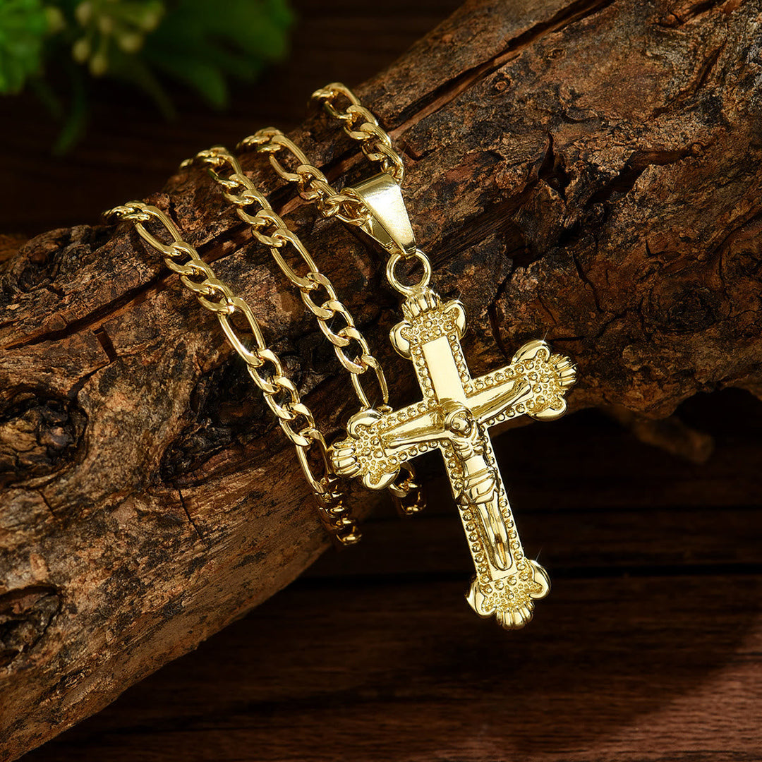 4-Styled Sacred Crucifix Necklace: Elegant Design & Faithful Reminder for Every Day