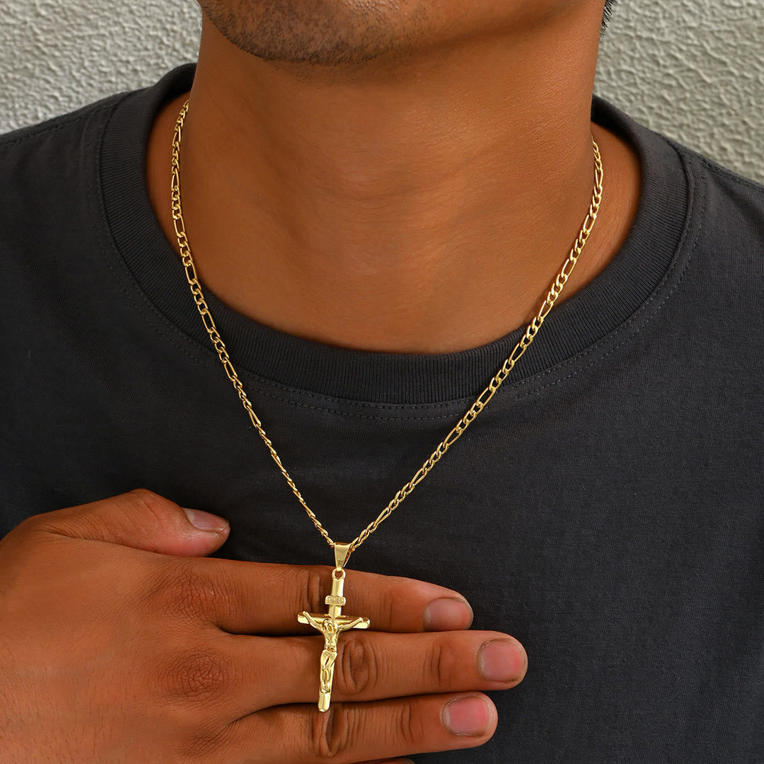 4-Styled Sacred Crucifix Necklace: Elegant Design & Faithful Reminder for Every Day
