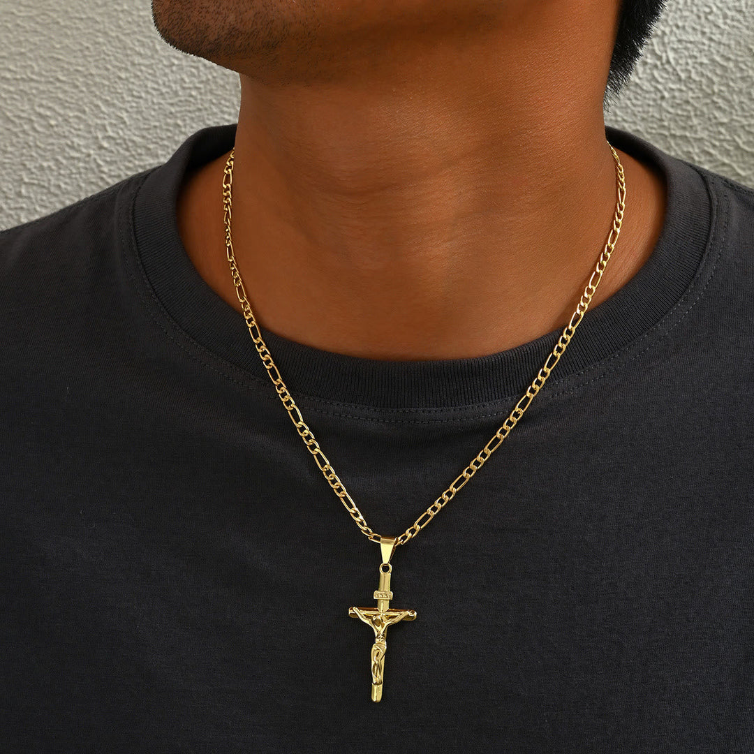 4-Styled Sacred Crucifix Necklace: Elegant Design & Faithful Reminder for Every Day