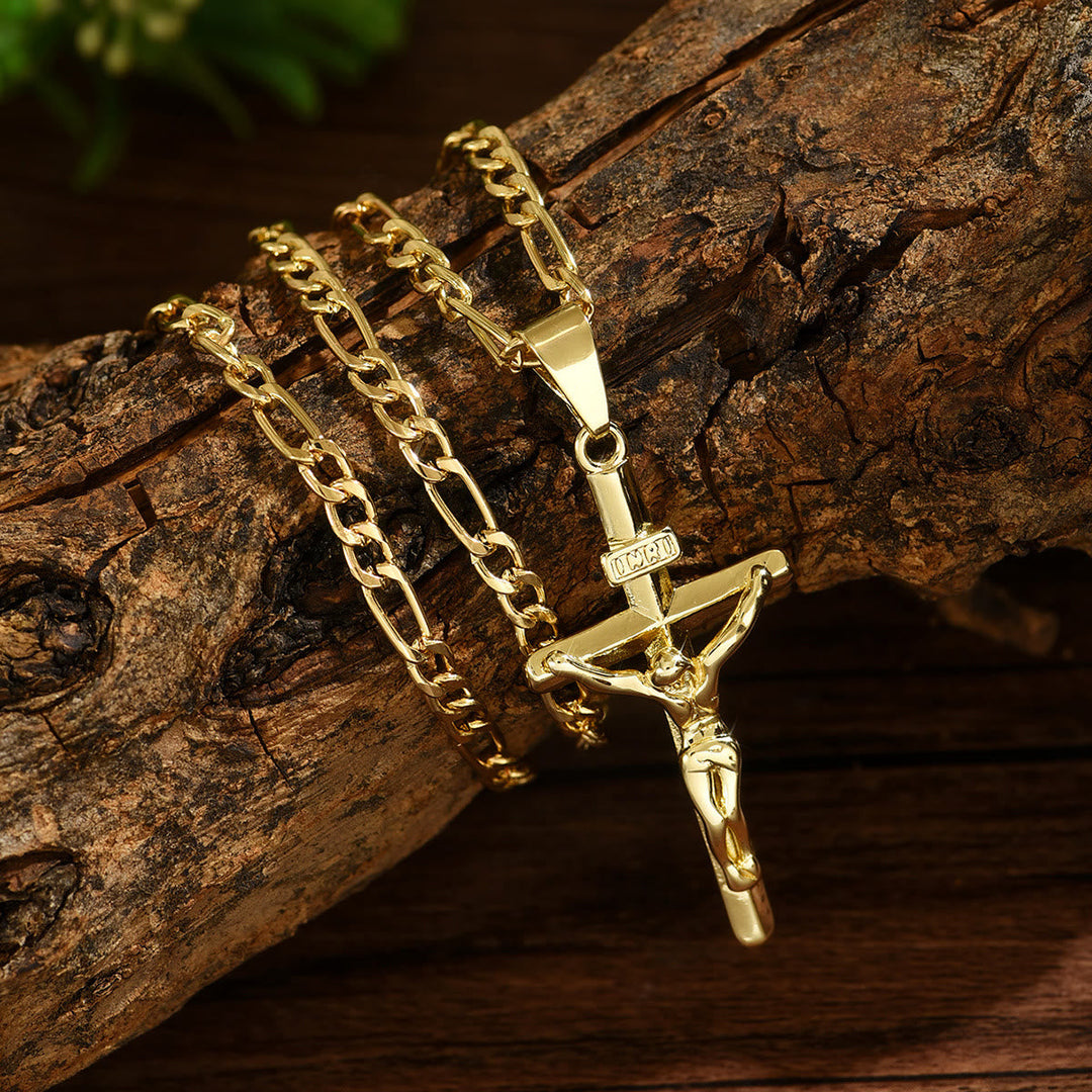 4-Styled Sacred Crucifix Necklace: Elegant Design & Faithful Reminder for Every Day
