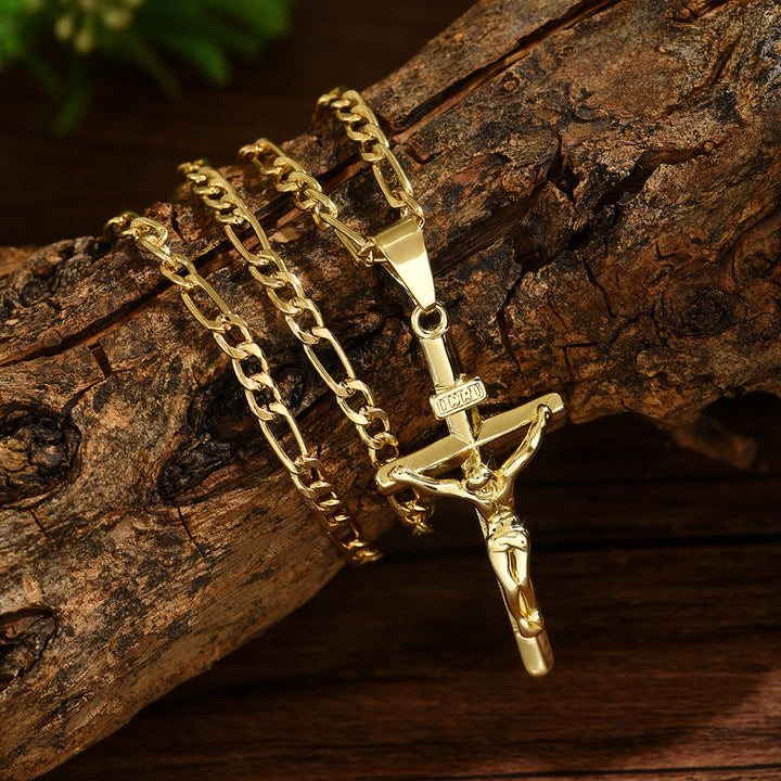 4-Styled Sacred Crucifix Necklace: Elegant Design & Faithful Reminder for Every Day