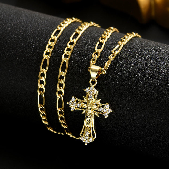 4-Styled Sacred Crucifix Necklace: Elegant Design & Faithful Reminder for Every Day