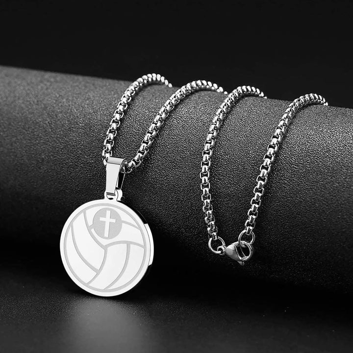 Sports Prayer Pendant Necklace: Philippians 4:13 & Sport Icon for Daily Carry