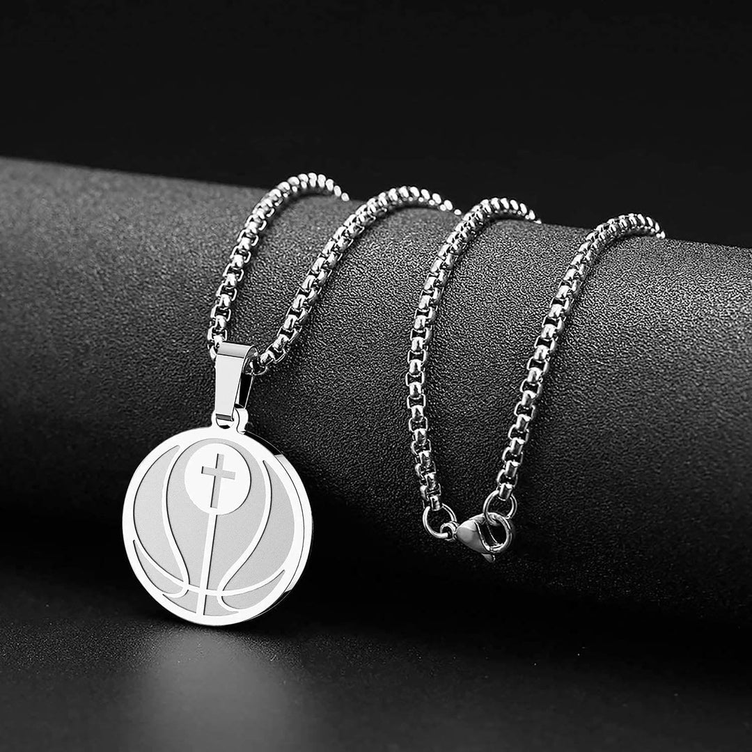 Sports Prayer Pendant Necklace: Philippians 4:13 & Sport Icon for Daily Carry