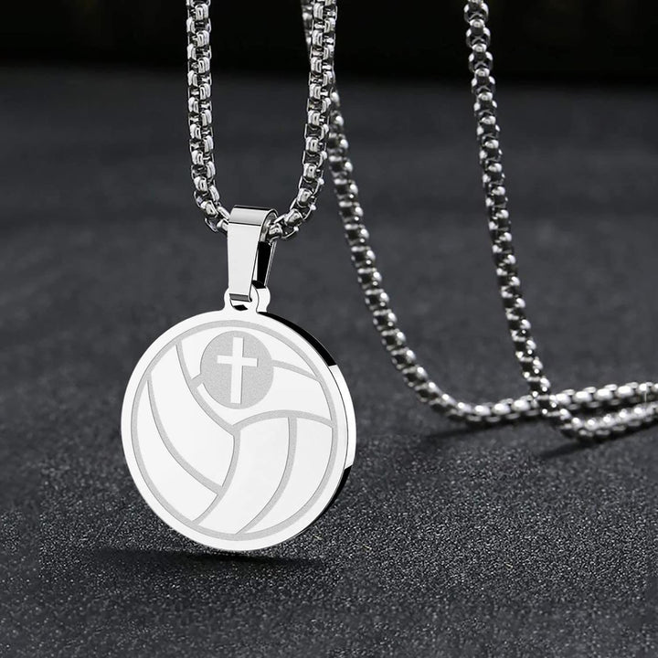Sports Prayer Pendant Necklace: Philippians 4:13 & Sport Icon for Daily Carry
