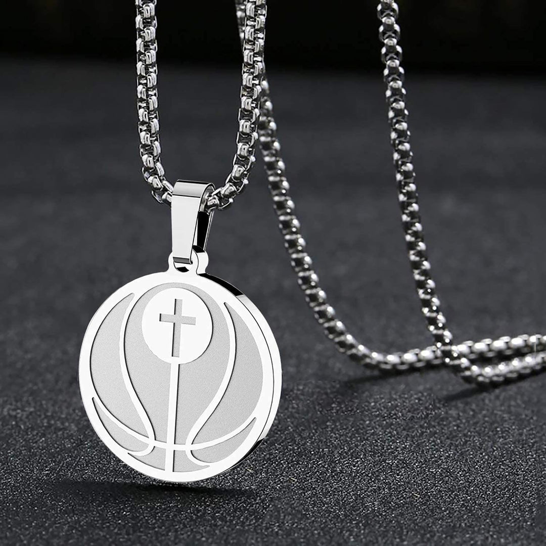 Sports Prayer Pendant Necklace: Philippians 4:13 & Sport Icon for Daily Carry