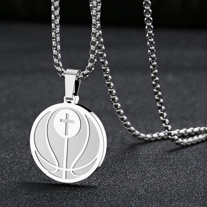 Sports Prayer Pendant Necklace: Philippians 4:13 & Sport Icon for Daily Carry