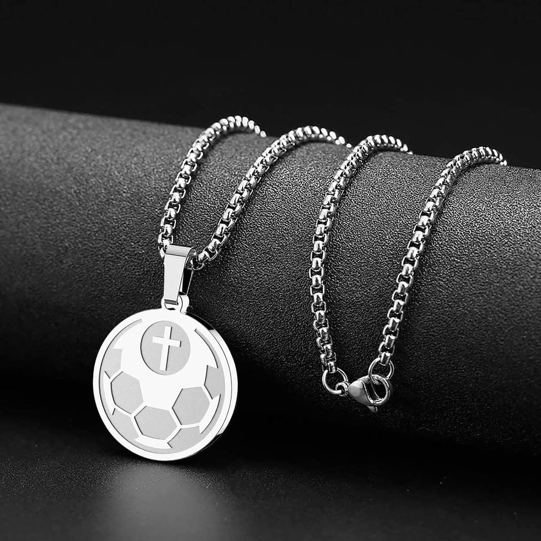 Sports Prayer Pendant Necklace: Philippians 4:13 & Sport Icon for Daily Carry