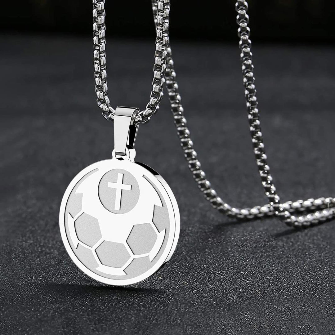 Sports Prayer Pendant Necklace: Philippians 4:13 & Sport Icon for Daily Carry