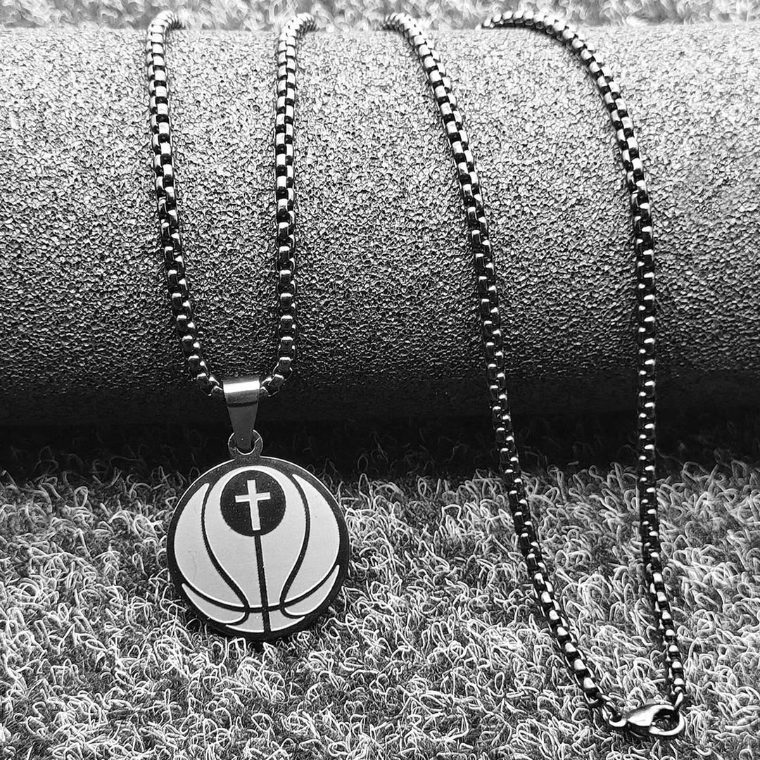 Sports Prayer Pendant Necklace: Philippians 4:13 & Sport Icon for Daily Carry