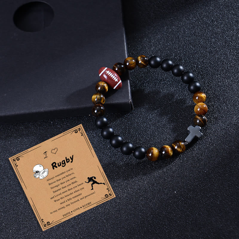 Tiger Eye & Matte Sport Bracelet: Constant Strength Reminder for Daily Life