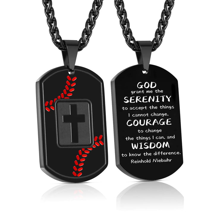 Polished Baseball Dog Tag with Scripture: Constant Grace Reminder for Daily Life