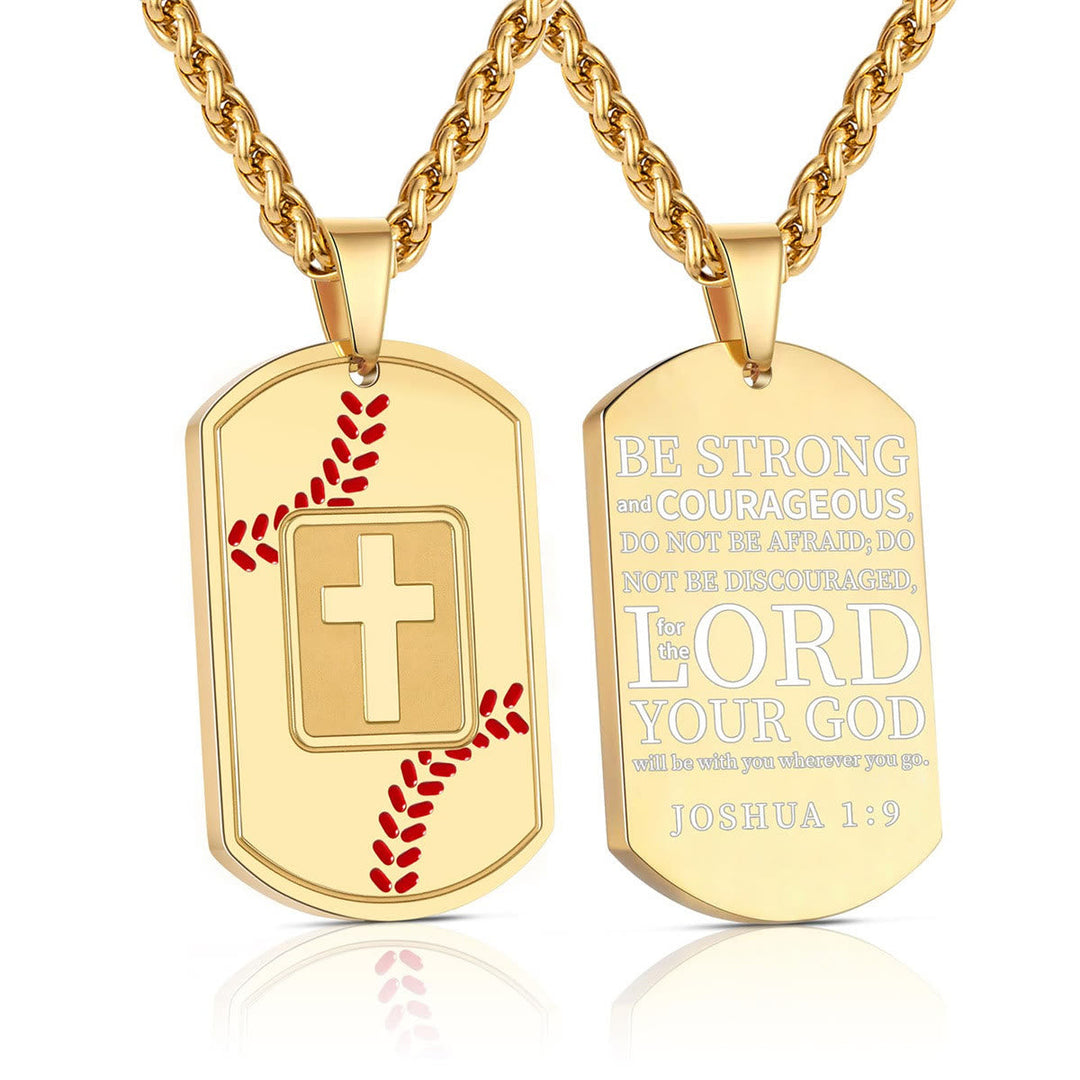 Polished Baseball Dog Tag with Scripture: Constant Grace Reminder for Daily Life