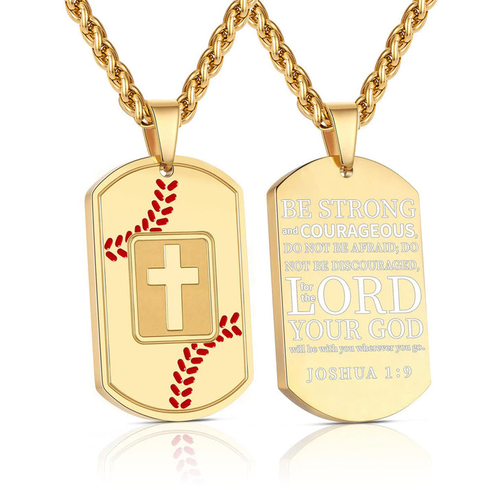 Polished Baseball Dog Tag with Scripture: Constant Grace Reminder for Daily Life