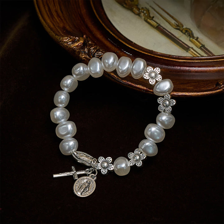 Light of Grace Bracelet — Soft Beads with Devotional Charms