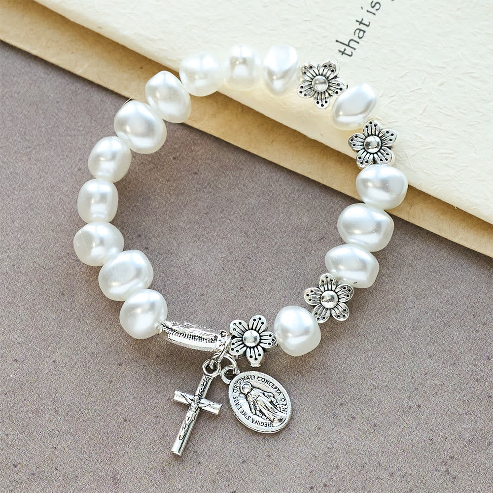 Light of Grace Bracelet — Soft Beads with Devotional Charms