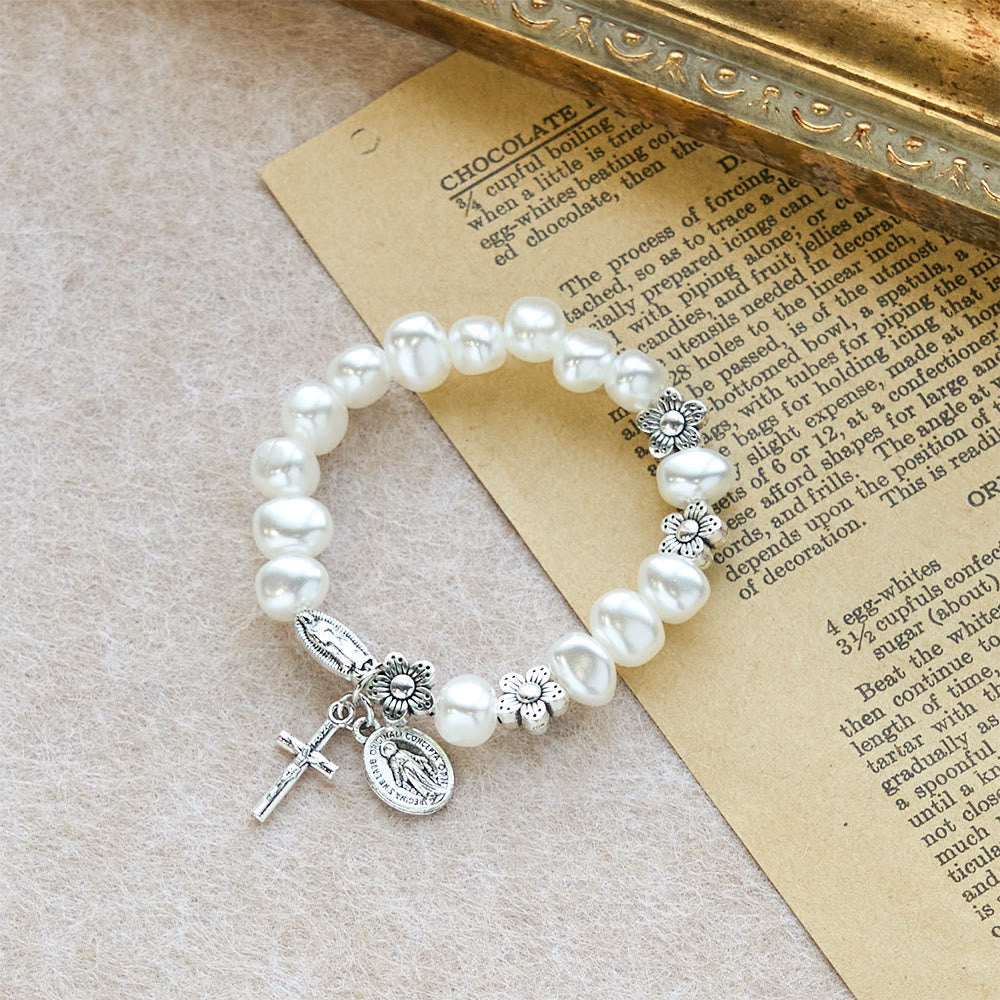 Light of Grace Bracelet — Soft Beads with Devotional Charms