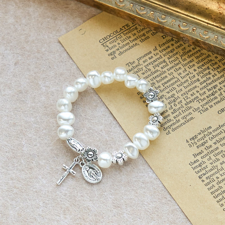 Light of Grace Bracelet — Soft Beads with Devotional Charms