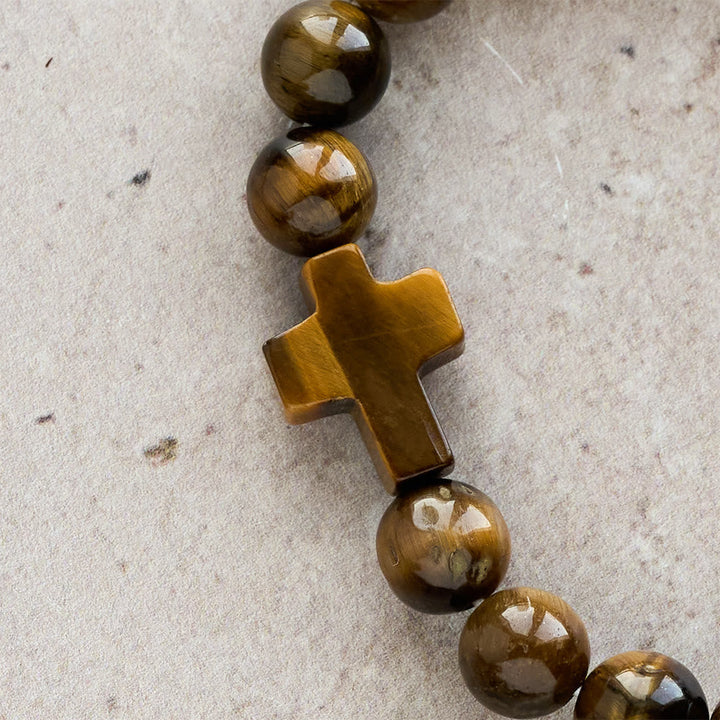 Tiger’s-Eye Rosary-Style Bracelet : Touchstone for Reflection