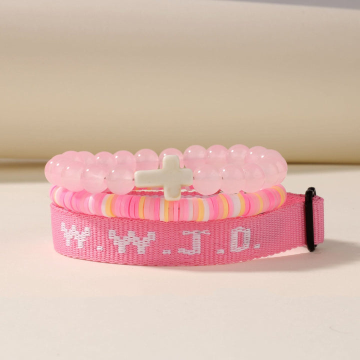 Faith Prompt Bracelet with Cross Bead & WWJD Card: Gift-Ready Keepsake