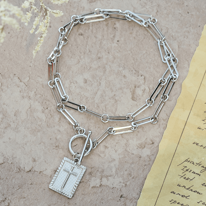 Cross Tag Necklace: Daily Reminder of Faith & Artistic Craft for Believers
